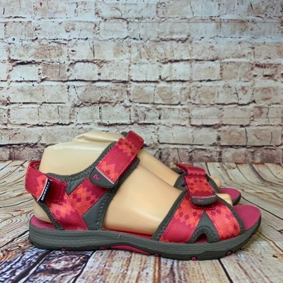 MERREL Surf Strap Pink & Orange Strappy Sandals Sz 7 - Picture 1 of 7